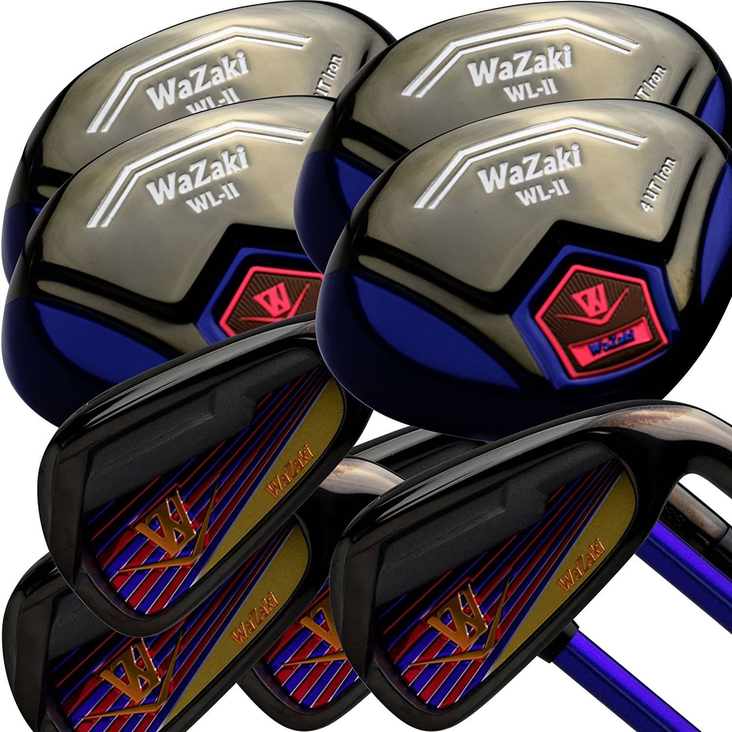 Japan Wazaki Black Finish WL-IIs 4-SW Combo Hybrid Irons Japan Wazaki Black Finish WL-IIs 4-SW Combo Hybrid Irons